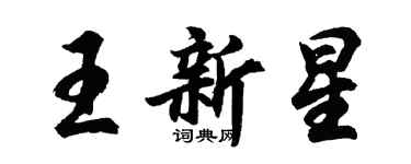 胡問遂王新星行書個性簽名怎么寫