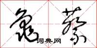 王冬齡龜蔡草書怎么寫