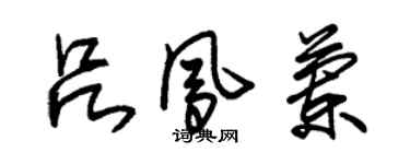 朱錫榮呂鳳蘭草書個性簽名怎么寫