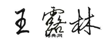 駱恆光王露林行書個性簽名怎么寫