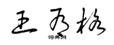 曾慶福王有格草書個性簽名怎么寫
