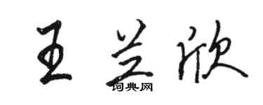 駱恆光王蘭欣行書個性簽名怎么寫