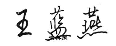 駱恆光王藍燕行書個性簽名怎么寫