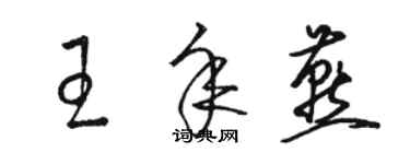 駱恆光王年燕草書個性簽名怎么寫