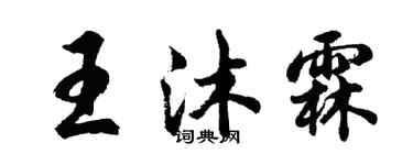 胡問遂王沐霖行書個性簽名怎么寫