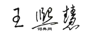 駱恆光王熙慧草書個性簽名怎么寫