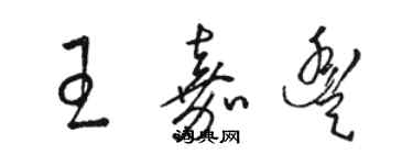 駱恆光王嘉豐草書個性簽名怎么寫