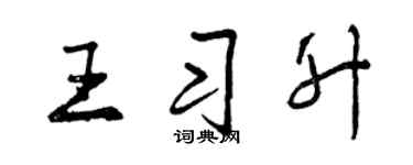 曾慶福王習升行書個性簽名怎么寫