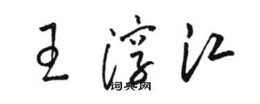 駱恆光王淳江草書個性簽名怎么寫