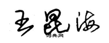 朱錫榮王昆海草書個性簽名怎么寫