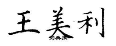 丁謙王美利楷書個性簽名怎么寫