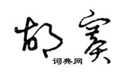 曾慶福胡賽草書個性簽名怎么寫