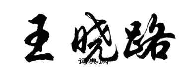 胡問遂王曉路行書個性簽名怎么寫