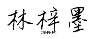王正良林梓墨行書個性簽名怎么寫