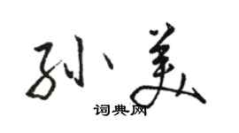 駱恆光孫美行書個性簽名怎么寫