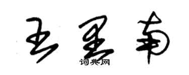 朱錫榮王里南草書個性簽名怎么寫