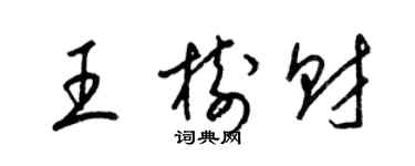 梁錦英王樹財草書個性簽名怎么寫