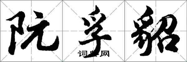 胡問遂阮孚貂行書怎么寫