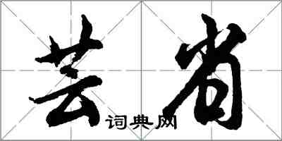 胡問遂芸省行書怎么寫