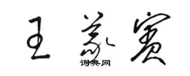 駱恆光王義賓草書個性簽名怎么寫