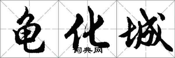 胡問遂龜化城行書怎么寫