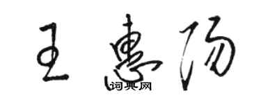 駱恆光王惠陽草書個性簽名怎么寫