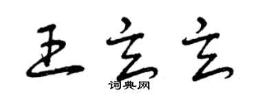 曾慶福王玄玄草書個性簽名怎么寫