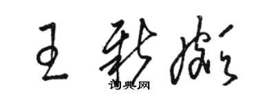 駱恆光王新頗草書個性簽名怎么寫