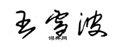 朱錫榮王雪波草書個性簽名怎么寫