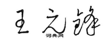 駱恆光王元鋒草書個性簽名怎么寫