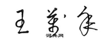 駱恆光王萬年草書個性簽名怎么寫