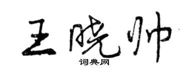 曾慶福王曉帥行書個性簽名怎么寫