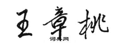 駱恆光王章桃行書個性簽名怎么寫