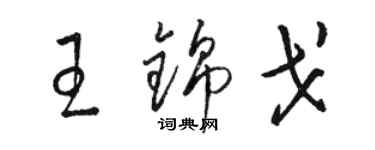 駱恆光王錦戈草書個性簽名怎么寫