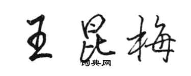 駱恆光王昆梅行書個性簽名怎么寫