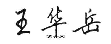 駱恆光王華岳行書個性簽名怎么寫