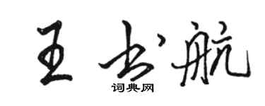 駱恆光王書航行書個性簽名怎么寫