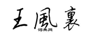 王正良王風裡行書個性簽名怎么寫
