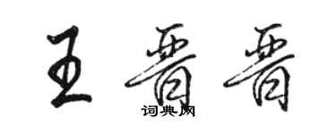 駱恆光王晉晉行書個性簽名怎么寫