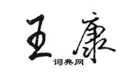 駱恆光王康行書個性簽名怎么寫