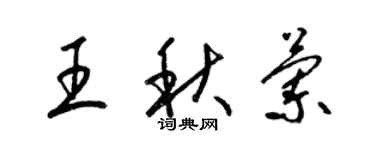 梁錦英王秋蘭草書個性簽名怎么寫