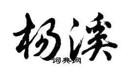 胡問遂楊溪行書個性簽名怎么寫