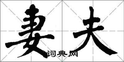 翁闓運妻夫楷書怎么寫