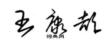 朱錫榮王康頡草書個性簽名怎么寫