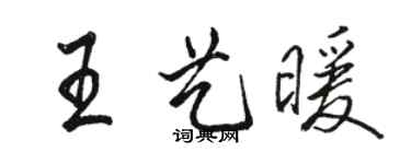駱恆光王藝暖行書個性簽名怎么寫