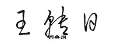 駱恆光王轉日草書個性簽名怎么寫