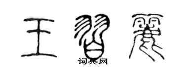 陳聲遠王習麗篆書個性簽名怎么寫