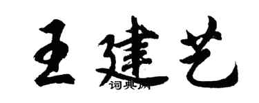 胡問遂王建藝行書個性簽名怎么寫
