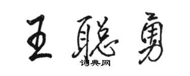 駱恆光王聰勇行書個性簽名怎么寫
