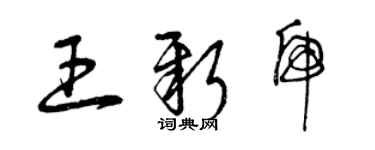 曾慶福王新虎草書個性簽名怎么寫